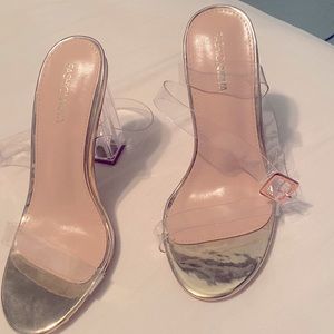 Gold heels from fashion nova